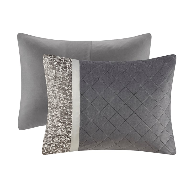 Olliix Madison Park Amelia King/Cal King Comforter Set Polyester in Grey