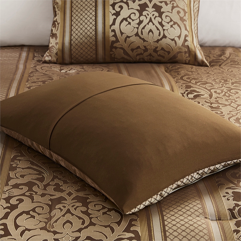 Olliix Madison Park Bella King/Cal King Comforter Set Polyester in Brown