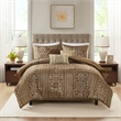 Olliix Madison Park Bella King/Cal King Comforter Set Polyester in Brown