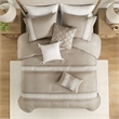 Olliix Madison Park Lacey Cal King Comforter Set Polyester in Taupe