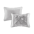 Olliix Madison Park Laurel Cal King Comforter Set Polyester in Grey