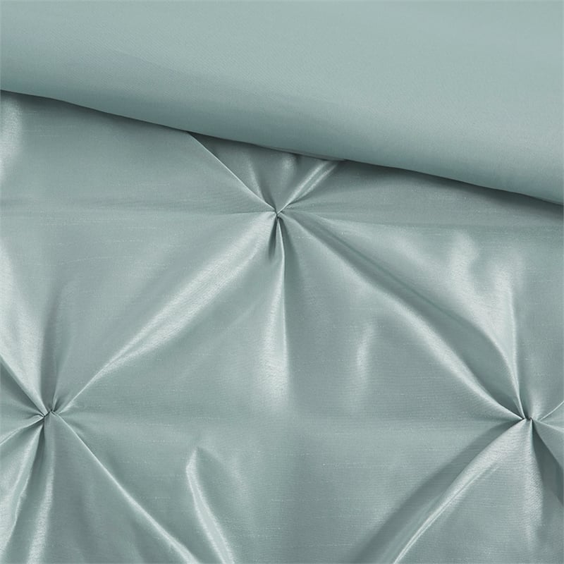 Olliix Madison Park Laurel Cal King Comforter Set Polyester in Seafoam