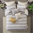Olliix Madison Park Signature Oasis Full/Queen Comforter Set Cotton in Charcoal