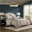 Olliix Madison Park Signature Pescal Full/Queen Comforter Set Polyester in Beige