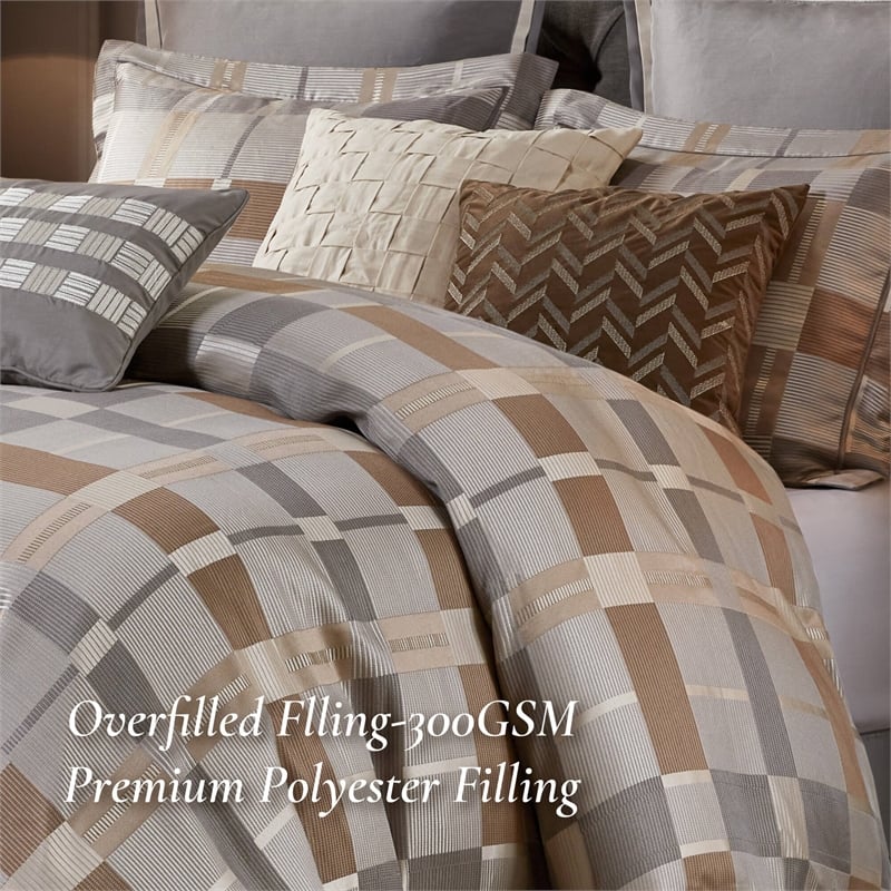 Olliix Madison Park Signature Prescott Queen Comforter Set Cotton in Taupe