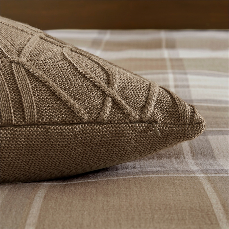 Olliix Madison Park Signature Urban Cabin Queen Comforter Set Cotton in Neutral