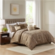 Olliix Madison Park Bella Full/Queen Comforter Set Polyester in Brown