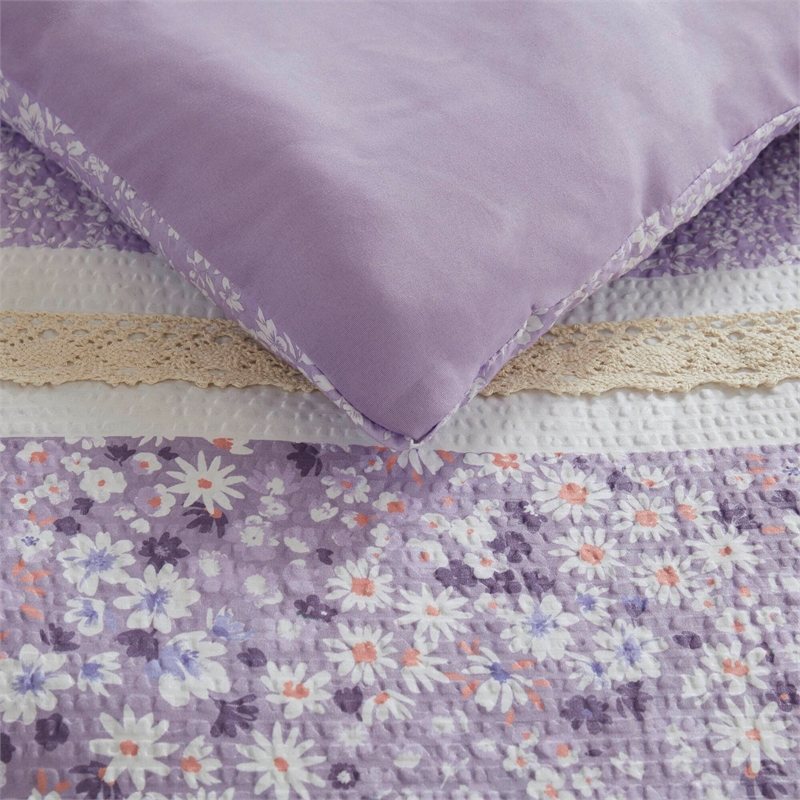 Olliix Madison Park Caralie Full/Queen Comforter Set Polyester in Purple