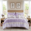 Olliix Madison Park Caralie Full/Queen Comforter Set Polyester in Purple