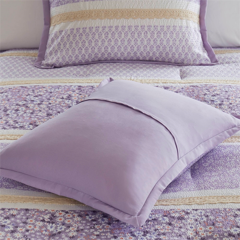 Olliix Madison Park Caralie King/Cal King Comforter Set Polyester in Purple