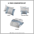 Olliix Madison Park Lori Full/Queen Comforter Set Polyester in Teal/Silver