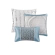 Olliix Madison Park Lori King/Cal King Comforter Set Polyester in Teal/Silver