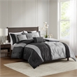 Olliix Madison Park Lori King/Cal King Comforter Set Polyester in Black/Silver