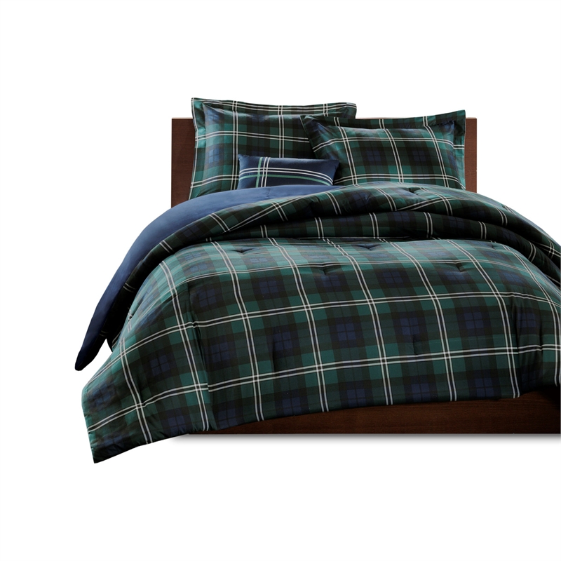 Olliix Intelligent Design Brody Full/Queen Comforter Set Polyester in Blue
