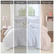 Olliix Intelligent Design Rosalie Full/Queen Comforter Set in White/Gold