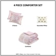 Olliix Intelligent Design Rosalie Twin/Twin XL Comforter Set in Pink Multi/Gold