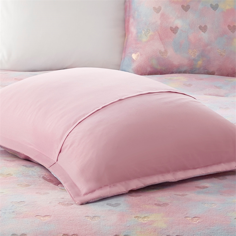 Olliix Intelligent Design Rosalie Twin/Twin XL Comforter Set in Pink Multi/Gold