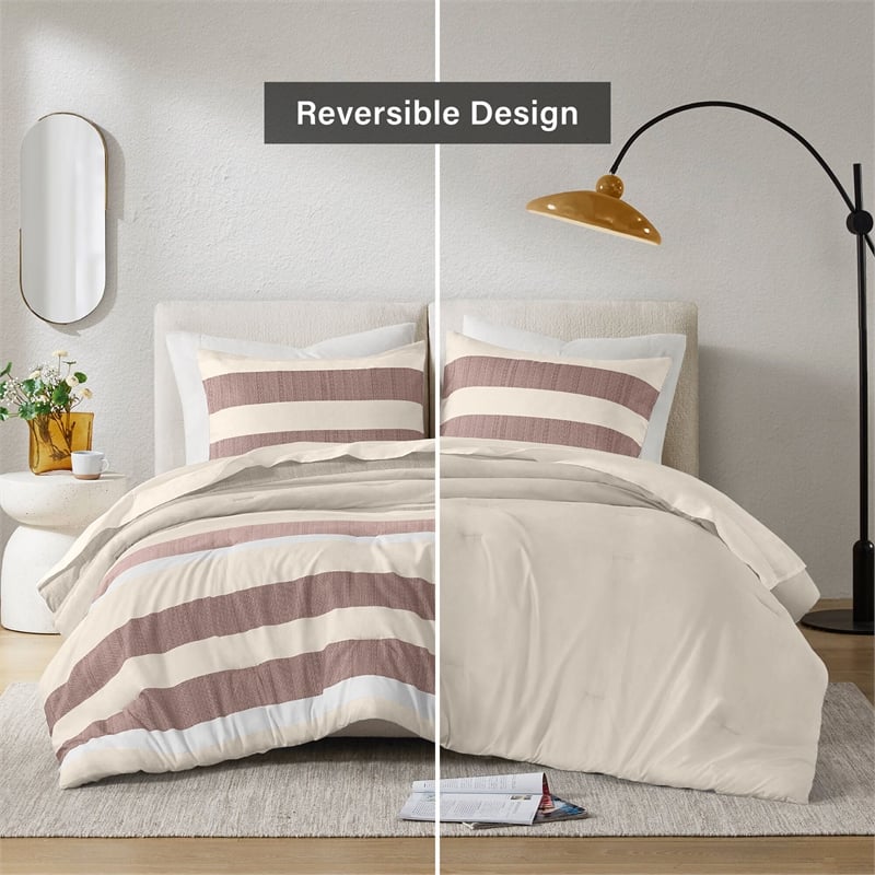 Olliix Regency Heights Blais Full/Queen Comforter Mini Set in Terracotta