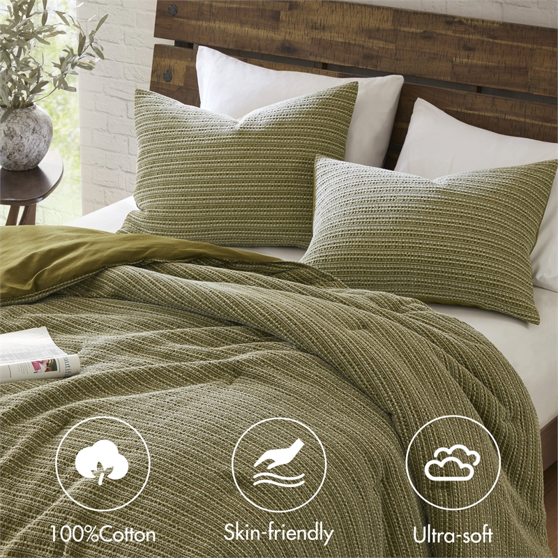 Olliix Woolrich Lyon Full/Queen Comforter Mini Set Cotton in Green