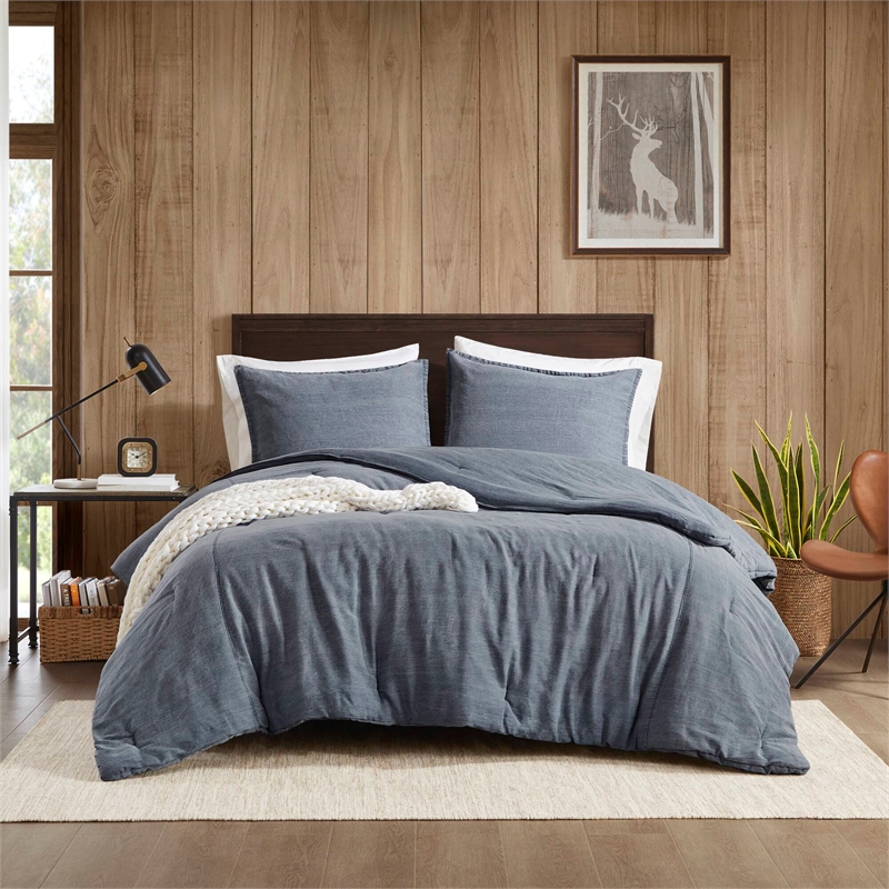 Olliix Woolrich Mckenzie Twin/Twin XL Comforter Mini Set Cotton in Blue