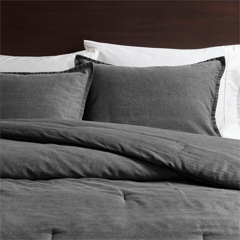 Olliix Woolrich Mckenzie King/Cal King Comforter Mini Set Cotton in Grey