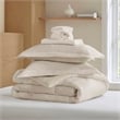 Olliix Super Listing Logan Queen Comforter Set Polyester in Neutral