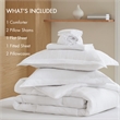 Olliix Super Listing Logan Queen Comforter Set Polyester in White