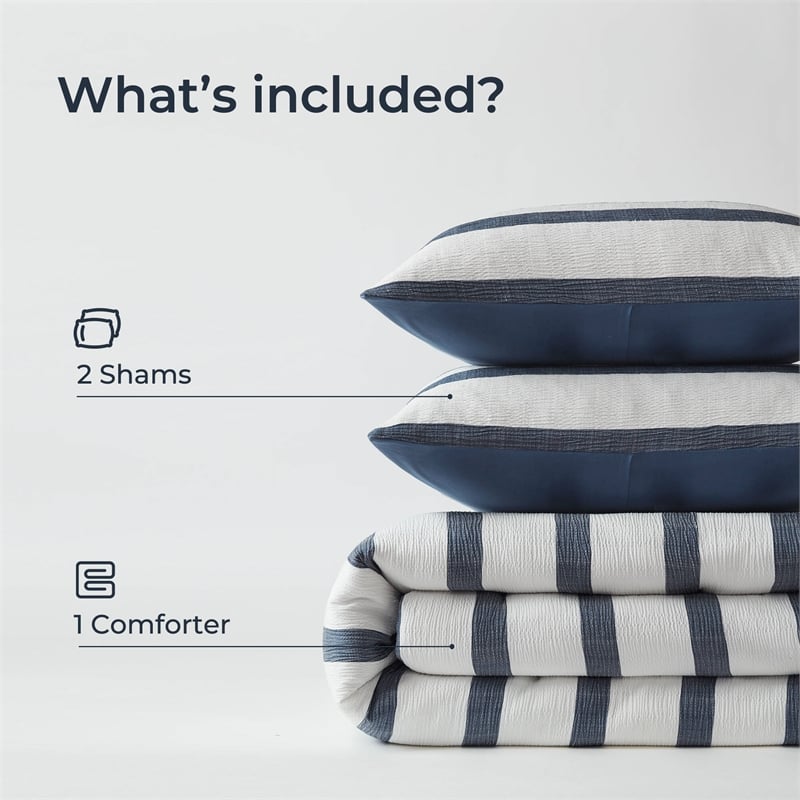 Olliix Super Listing Merritt Full/Queen Comforter Set Polyester in Blue