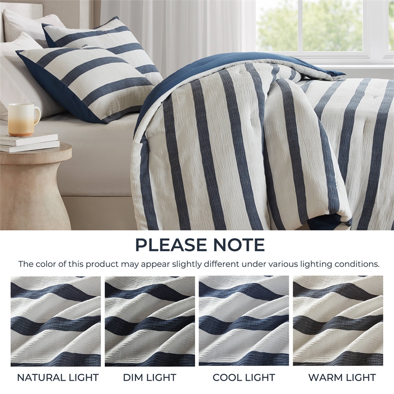 Olliix Super Listing Merritt Full/Queen Comforter Set Polyester in Blue