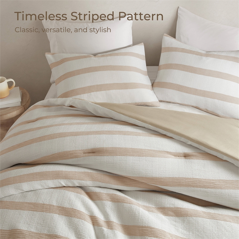 Olliix Super Listing Merritt King/Cal King Comforter Set Polyester in Taupe