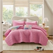 Olliix Intelligent Design Nellie Full/Queen Quilt Set Memory Foam in Pink