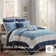 Olliix Madison Park Attingham King/Cal King Quilt Set Cotton in Navy