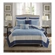 Olliix Madison Park Attingham King/Cal King Quilt Set Cotton in Navy
