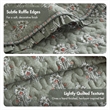 Olliix Madison Park Linwood Queen Quilt Set Polyester in Sage Green