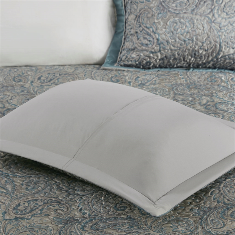 Olliix Madison Park Aubrey Queen Bedspread Set Cotton in Teal
