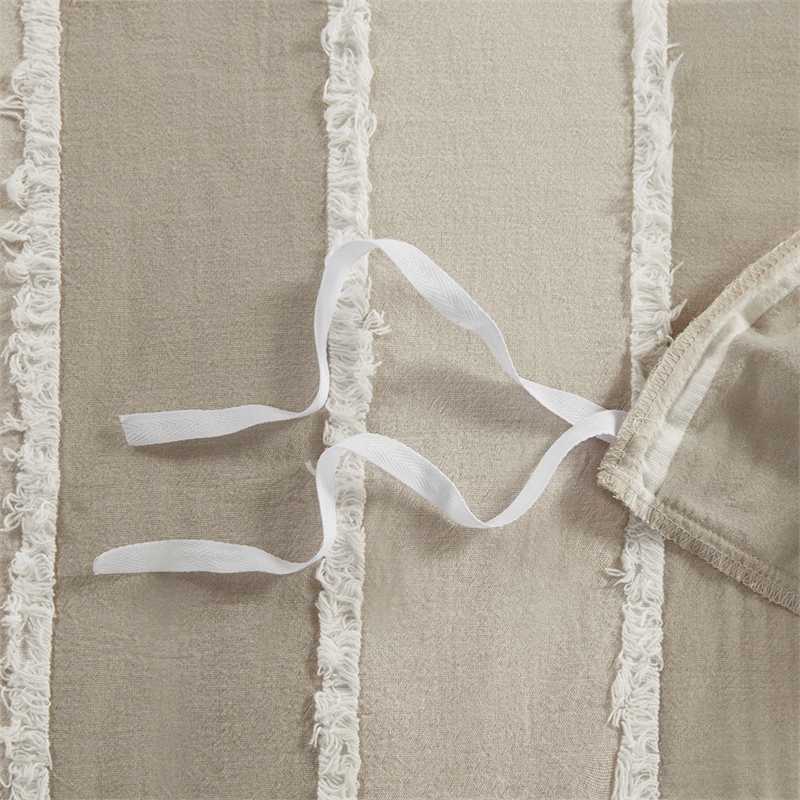 Olliix INK+IVY Shay King/Cal King Duvet Mini Set Cotton in Taupe