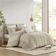 Olliix INK+IVY Shay King/Cal King Duvet Mini Set Cotton in Taupe