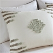 Olliix INK+IVY Tahli King/Cal King Duvet Mini Set Cotton in Green/Ivory