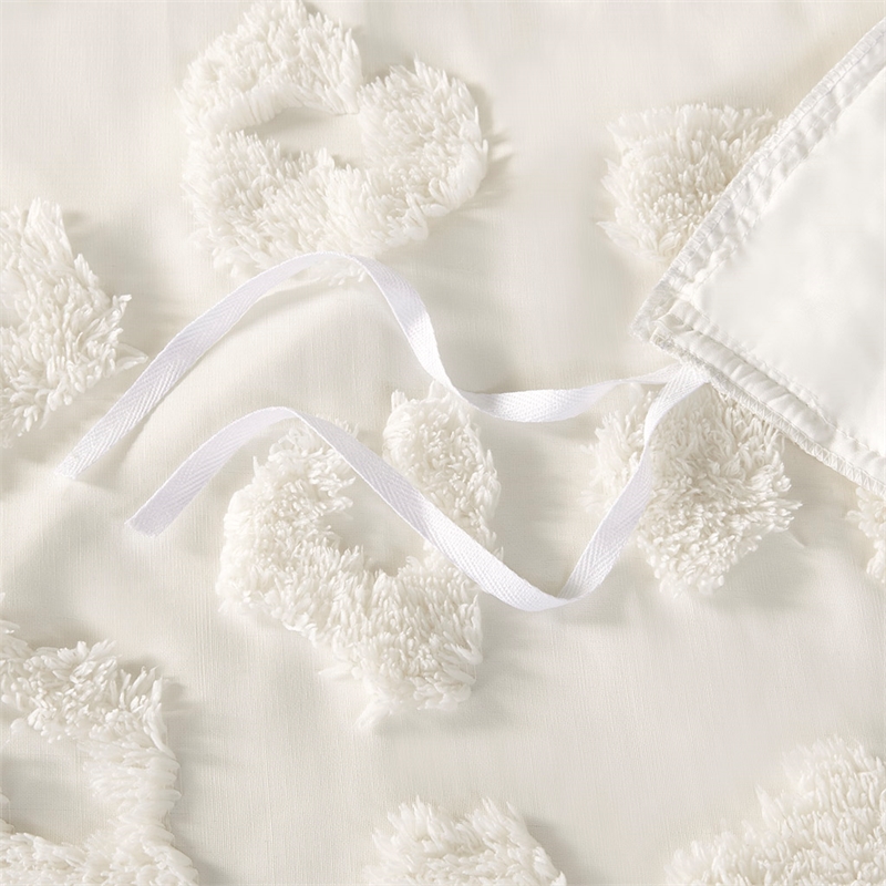 Olliix Intelligent Design Larissa Twin/Twin XL Duvet Mini Set in  Off White