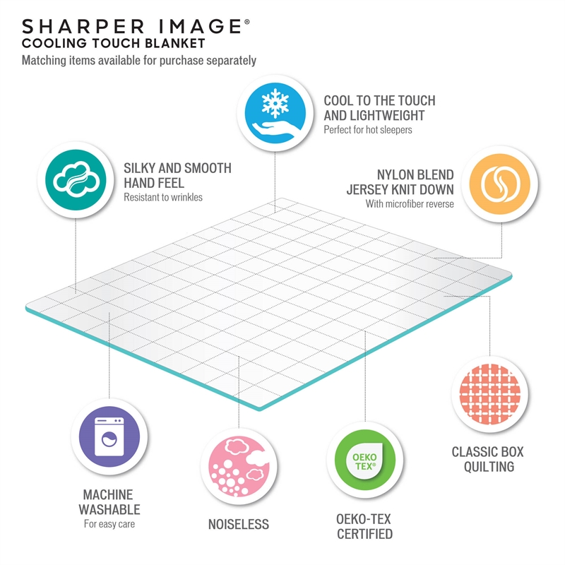 Olliix Sharper Image Cooling Touch Full/Queen Blanket Polyester in White