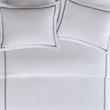 Olliix Madison Park 500 Thread Count King/Cal King Duvet Cover Set in White/Navy