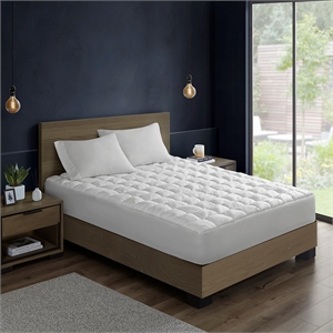 Olliix Intelligent Design Dream Puff Queen Mattress Pad Polyester in White