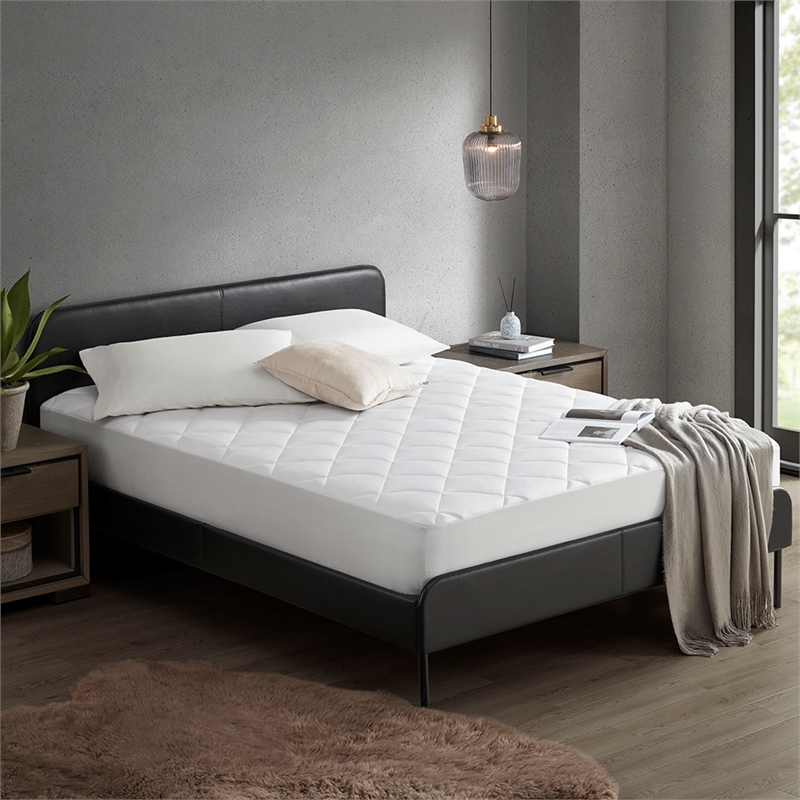 Olliix Sharper Image Cooling Touch Queen Mattress Pad Polyester in White