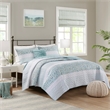 Olliix Madison Park Caralie King/Cal King Quilt Set Polyester in Aqua