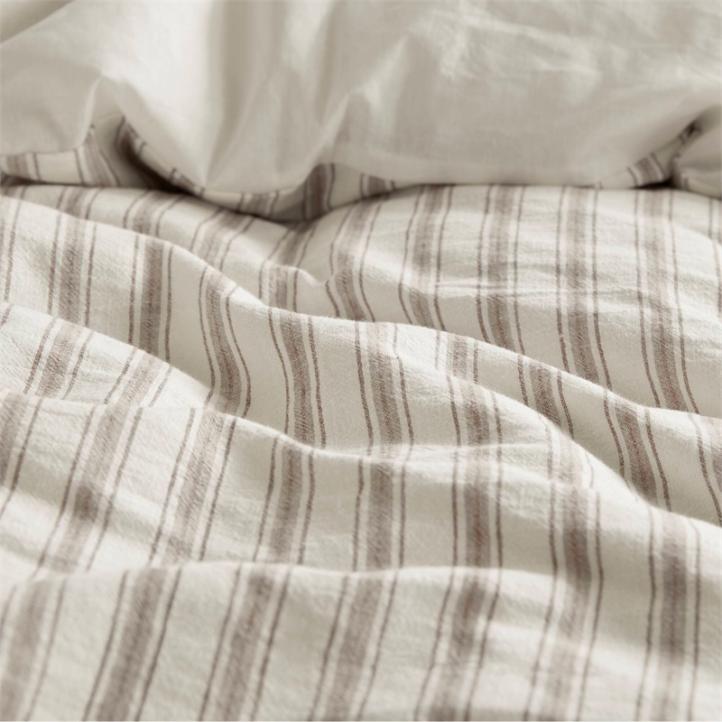 Olliix Madison Park Etta Queen Duvet Set Cotton in Tan