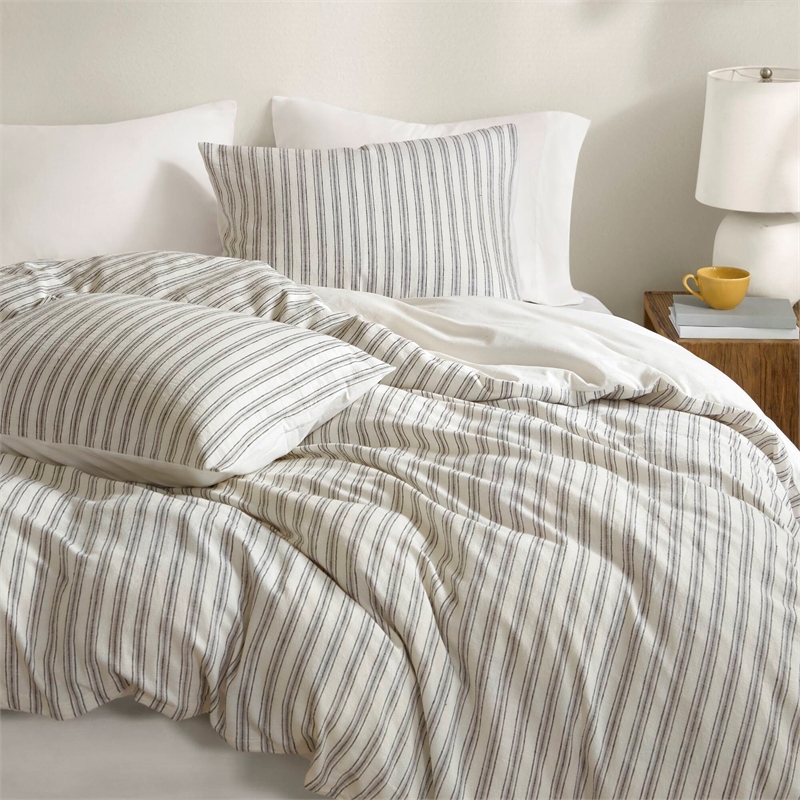 Olliix Madison Park Etta Cal King Duvet Set Cotton in Grey