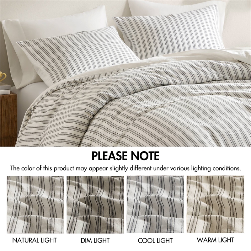 Olliix Madison Park Etta Cal King Duvet Set Cotton in Grey