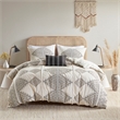 Olliix Madison Park Ibiza Full/Queen Duvet Cover Set Polyester in Black/Ivory