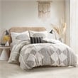 Olliix Madison Park Ibiza Full/Queen Duvet Cover Set Polyester in Black/Ivory