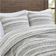 Olliix Madison Park Fraser Full/Queen Coverlet Mini Set in Ivory/Black